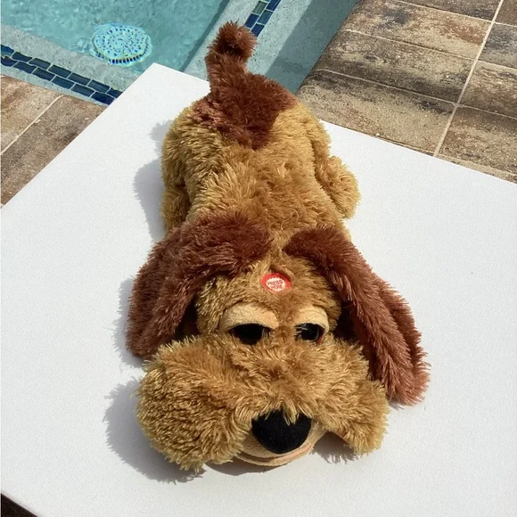 Gundfun Droopy Snoring Dog Plush 14" Long Light Brown Hanging Jowls Stuffed Toy - Picture 2 of 7